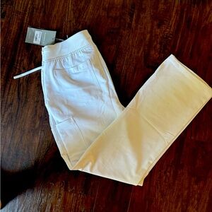 Mandala scrub pants white
